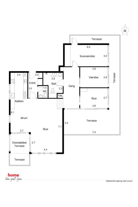 Eksklusiv penthouselejlighed på Bellevue 2 – Gråstens mest unikke bolig