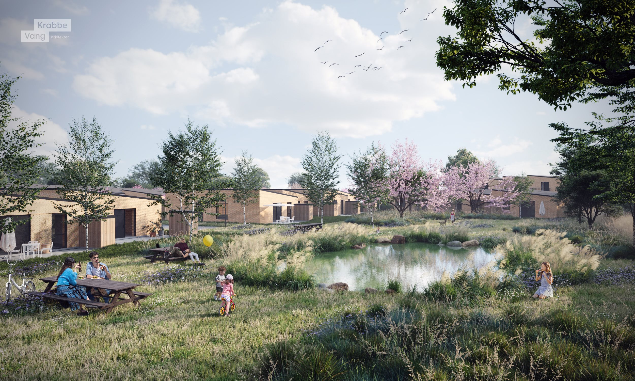 Nyopførte 2-plans arkitekttegnede rækkevillaer med attraktiv beliggenhed midt i byen - Flere
