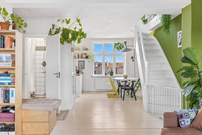Unik taglejlighed i to etager med egen tagterrasse