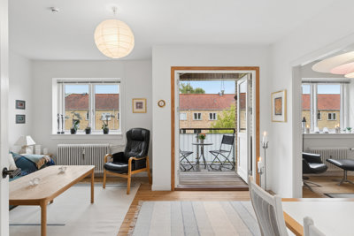 Treværelses lejlighed fuld af lys