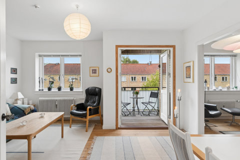 Treværelses lejlighed fuld af lys