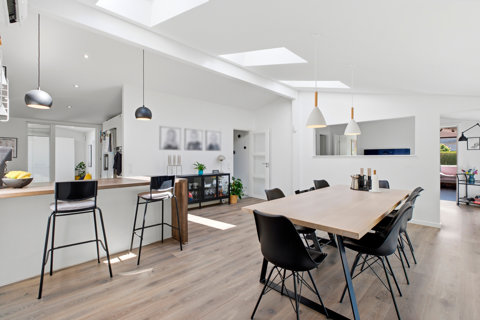 Renoveret 1-plans villa i hyggelige Hvissinge