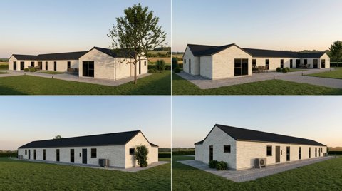 Moderne dobbelthus på strandsiden i Greve – indflytning i 2027