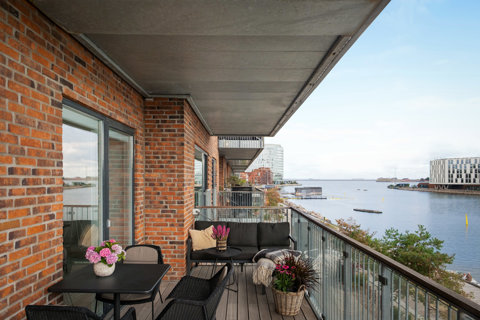 Eksklusiv lejlighed med udsigt over Nordhavns bassinet